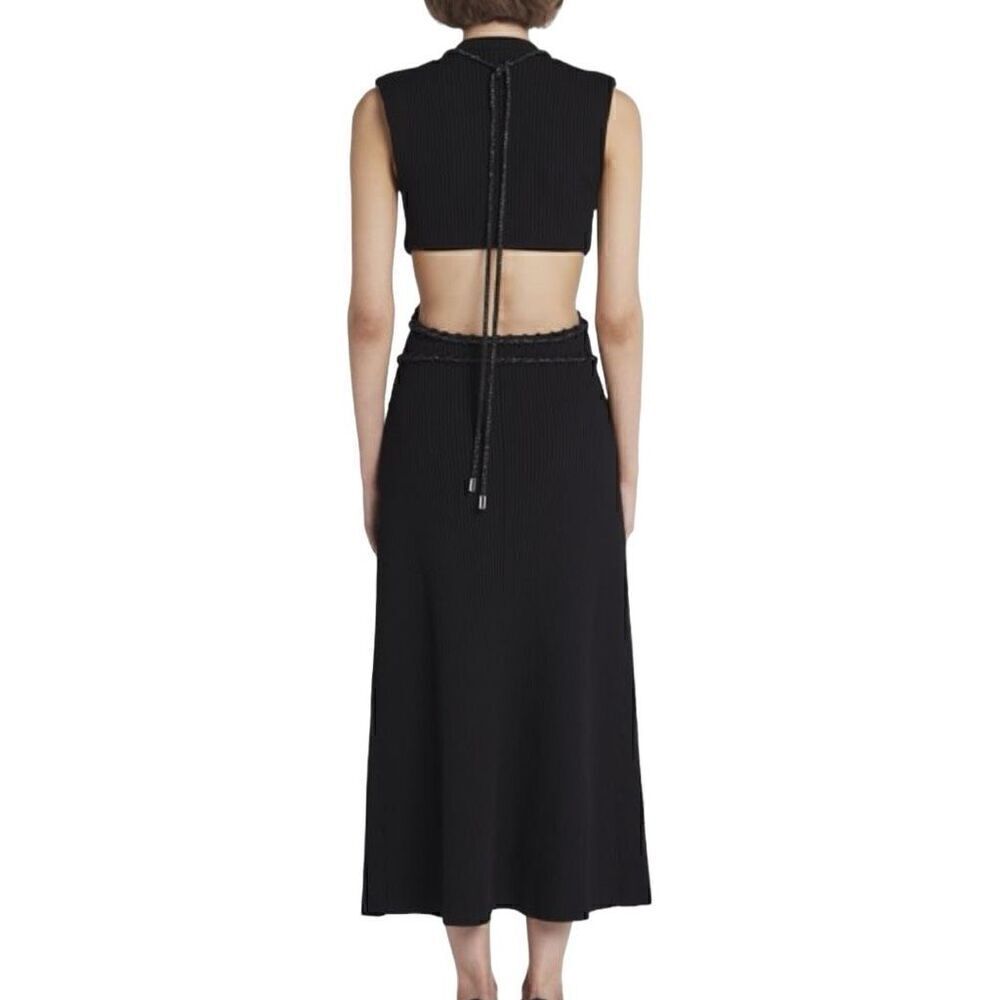 Aje Sculptra Arp Black Cut-Out Midi Dress Size Medium - Picture 4 of 11